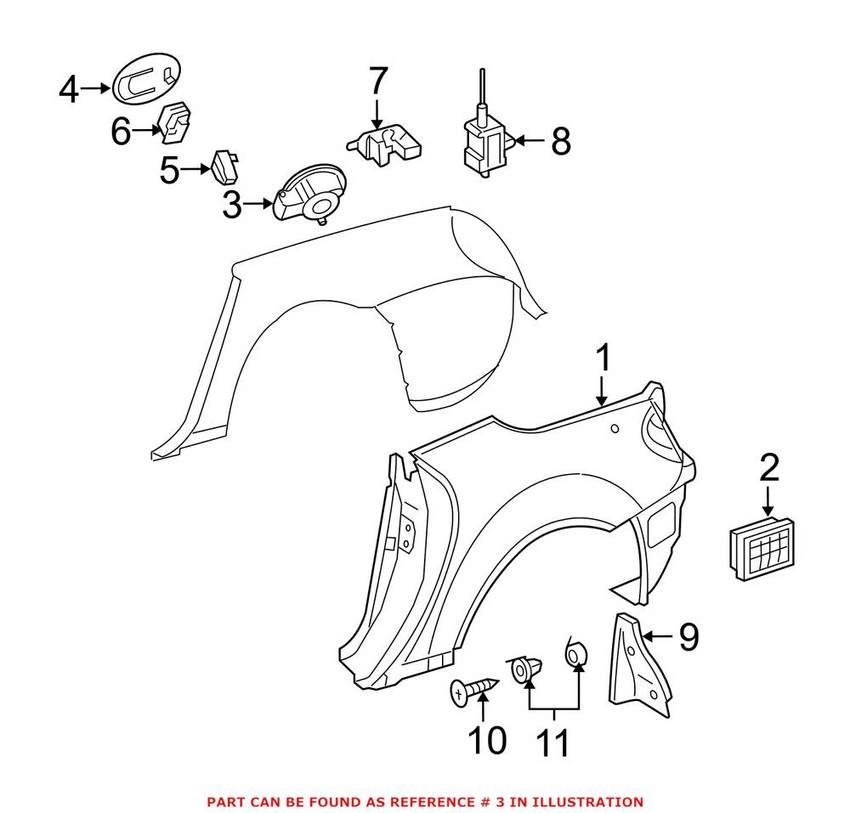 Mercedes Fuel Filler Housing - Rear 1716300167